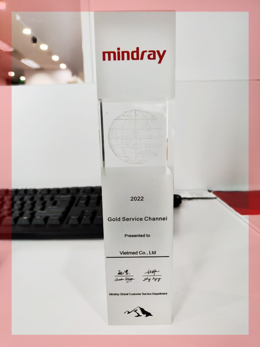 Vietmed đạt Giải Thưởng Vàng 2022 về Dịch vụ kỹ thuật của hãng Mindray trong 3 năm liên tiếp